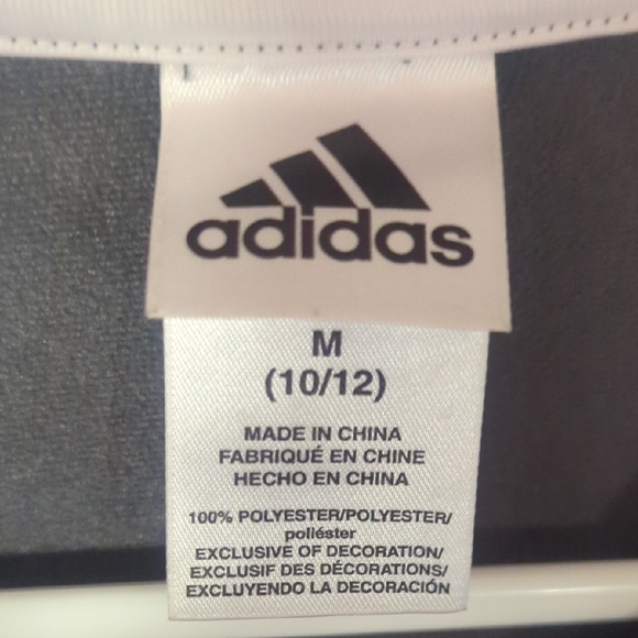 Adidas Kids Dark Gray Jacket with White Stripes - Picture 2 of 5